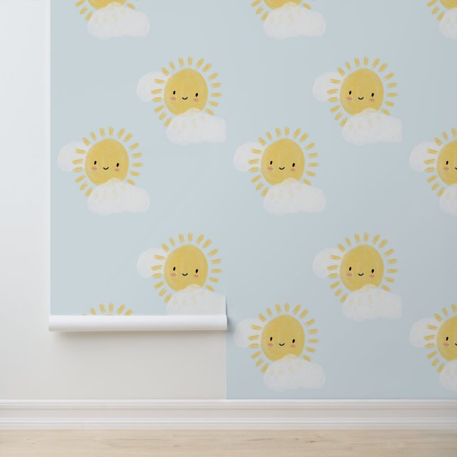 Kinderzimmer Neutrales Niedliches Sonnenlicht Kind Tapete (Anwendung)