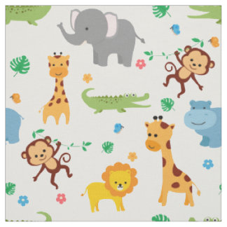 Kinderzimmer "niedlich Safari Animals" Stoff