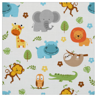 Kinderzimmer "niedlich Safari Animals" Stoff