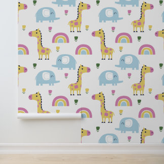 Kinderzimmer "Playful Safari Animals" Tapete