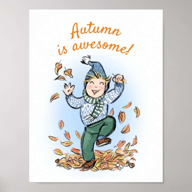 Kinderzimmer Poster: Der Herbst ist phantastisch! Poster (Vorne)