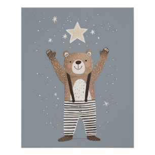 Kinderzimmer Print, Boy's Playroom Wall Art Poster