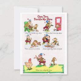 Kinderzimmer Rhyme - Ein zwei Schnürsenkel Postkarte