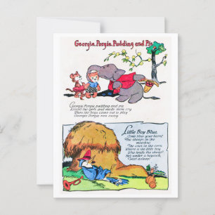 Kinderzimmer Rhyme - Georgie Porgy, Little Boy Blu Postkarte