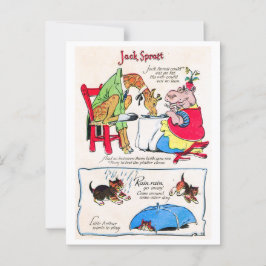 Kinderzimmer Rhyme - Jack Spratt, Regen, weg gehen Postkarte