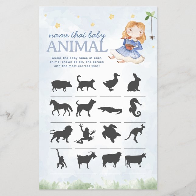 Kinderzimmer Rhyme Name dieses TierBaby-Duschspiel Flyer (Vorne)