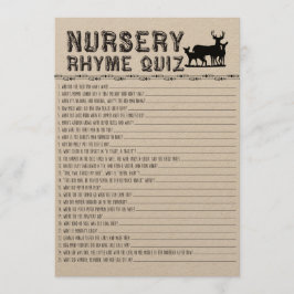 Kinderzimmer Rhyme Quiz Baby Showspiel Einladung