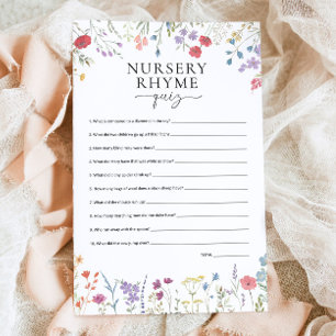 Kinderzimmer Rhyme Quiz Boho Baby Showspiel