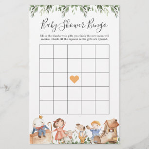 Kinderzimmer Rhymes Baby Shower Bingo Game