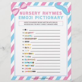 Kinderzimmer Rhymes Emoji Pictionary [Genderüberra Briefbogen