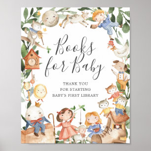 Kinderzimmer Rhymes Kinderduschbücher für Babybett Poster