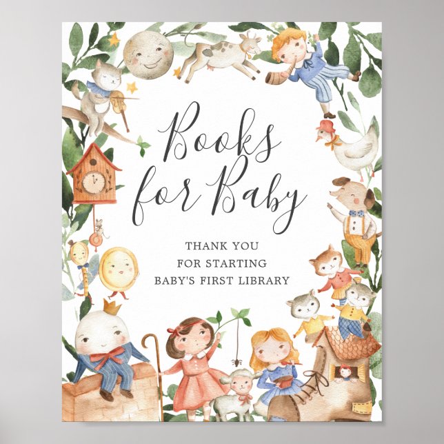 Kinderzimmer Rhymes Kinderduschbücher für Babybett Poster (Vorne)