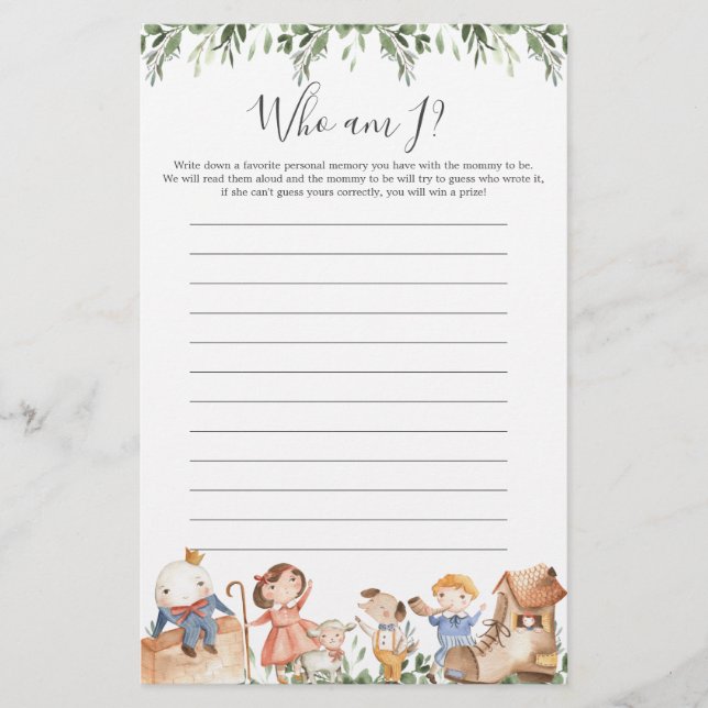 Kinderzimmer Rhymes Kinderdusche, die ich spiele (Vorderseite)