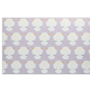 Kinderzimmer-Stoff "White Kittens Pattern" Stoff