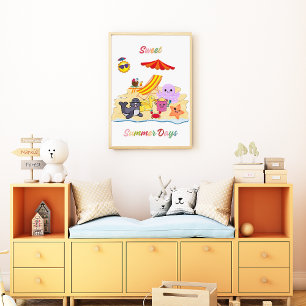 Kinderzimmer "Süßer Sommertag" Poster Sommer Kinde