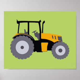 Kinderzimmer Traktor Druck Poster