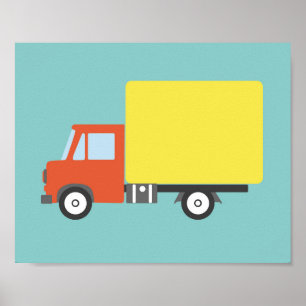 Kinderzimmer Truck Drucken Sie einen Teil eines Se Poster