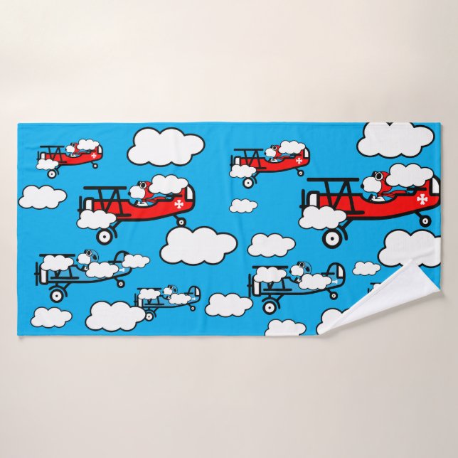 Kinderzimmer von Tierpiloten Badehandtuch (Badehandtuch)