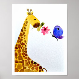 Kinderzimmer-Wandkunst_ Aquarellverzierungen Poster