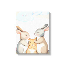 Kinderzimmer Wandkunst - Canvas Print - Kaninchenf