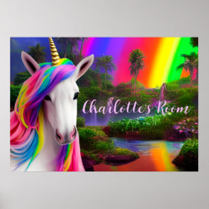 Kinderzimmer Zitat Poster Unicorn Kunst