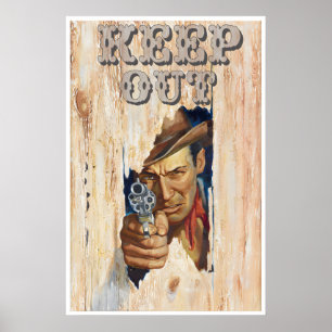 Kinderzimmerposter Cowboy-Kunst Western-Druck für  Poster