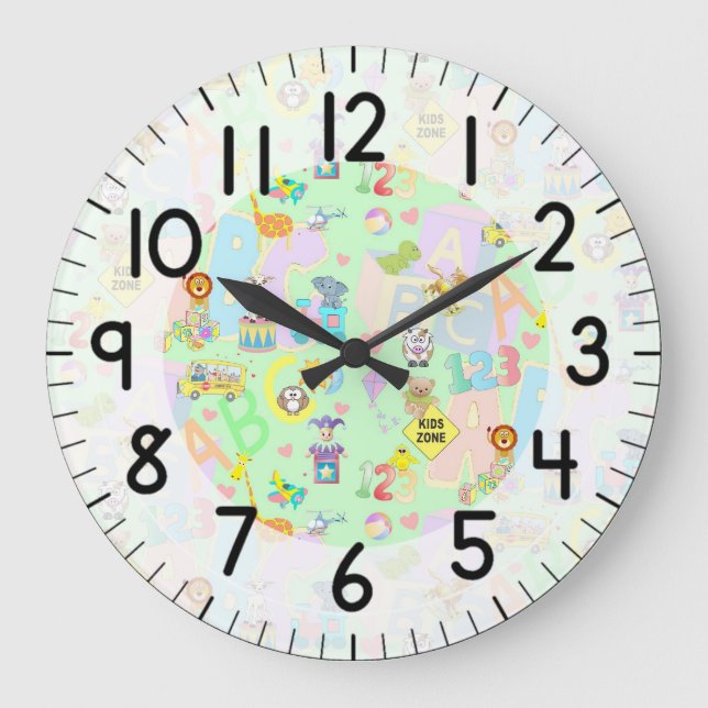 Kinderzone Große Wanduhr (Vorderseite)