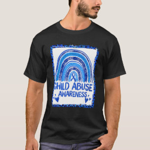 Kindesmissbrauch Bewusstsein Regenbogen Blauer Sch T-Shirt