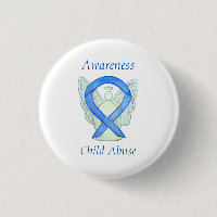 Kindesmissbrauch Blaues Bewusstsein Ribbon Angel B
