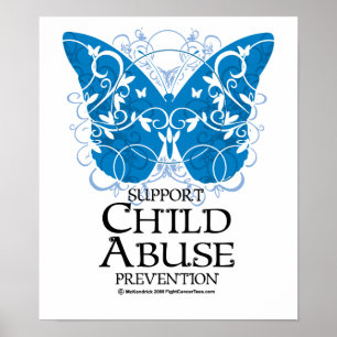 Kindesmissbrauch-Schmetterling Poster