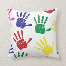 KindHandprint Muster-dekoratives Wurfs-Kissen Kissen