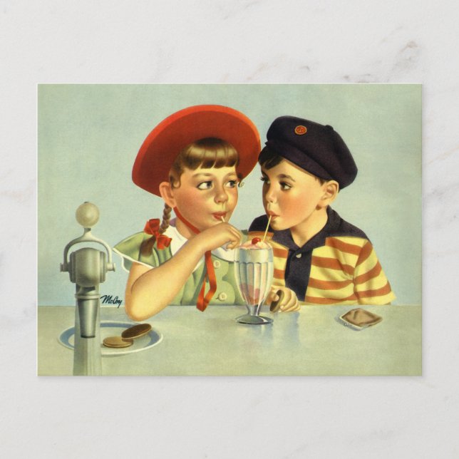 Kindheit Süße Postkarte (Vorderseite)