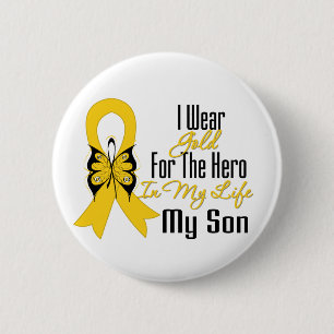 Kindheits-Krebs-Band mein Held mein Sohn Button