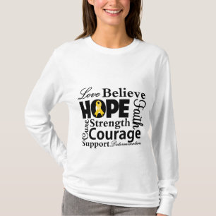 Kindheits-Krebs-Collage der Hoffnung T-Shirt