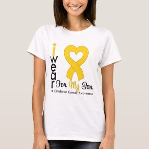Kindheits-Krebs-Goldherz-Band für meinen Sohn T-Shirt