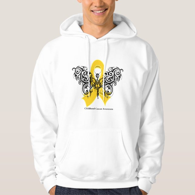 Kindheits-Krebs-Stammes- Schmetterlings-Band Hoodie (Vorderseite)