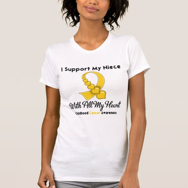 Kindheits-Krebs stütze ich meine Nichte T-Shirt (Vorderseite)