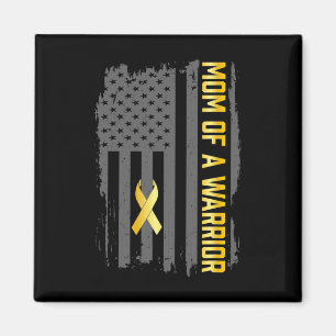 Kindheitskrebs USA-Flagge Mutter eines Kriegers Ki Magnet