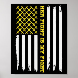 KINDHOBILKREBS AMERIKANISCHE FLAGE Ihr Kampf ist m Poster