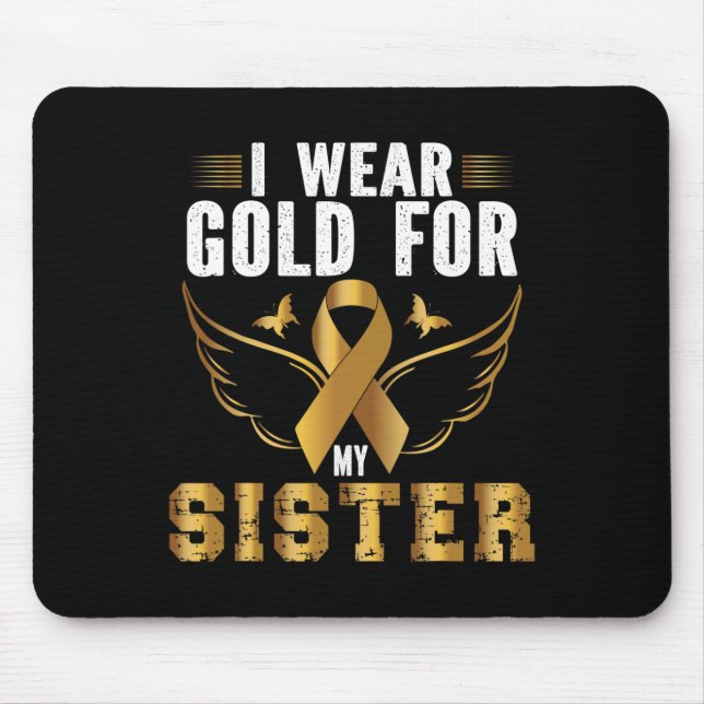 KINDHOOD KREBS BEWUSSTSEIN ICH TRAGE GOLD FÜR MEIN MOUSEPAD (Vorne)