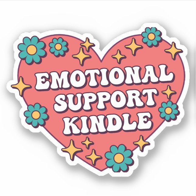 Kindle-Aufkleber für emotionale Unterstützung Aufkleber (Vorderseite)