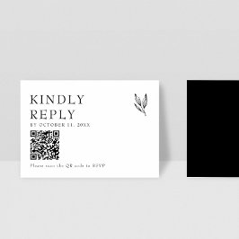 Kindly Antwort Elegant Minimalistisch Wedding QR C