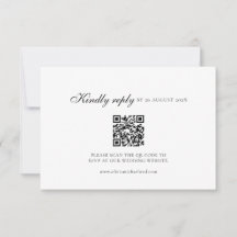 Kindly Antwort Skript Minimal QR Code Hochzeit