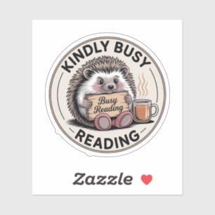 Kindly beschäftigt Reading — Igel Abzeichen Aufkleber