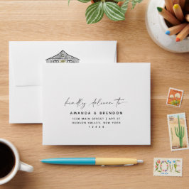 Kindly Deliver Fall Barn Wedding RSVP Envelope
