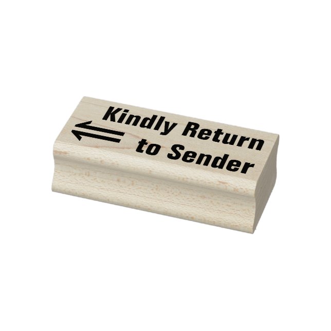 "Kindly Return to Sender" & Arrow Rubber Briefmark Gummistempel (Stempel)