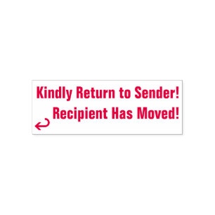 "Kindly Return to Sender", "Der Empfänger hat sich Permastempel