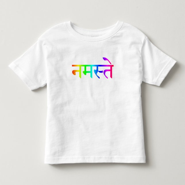 KindNamaste Regenbogen-Shirt Kleinkind T-shirt (Vorderseite)