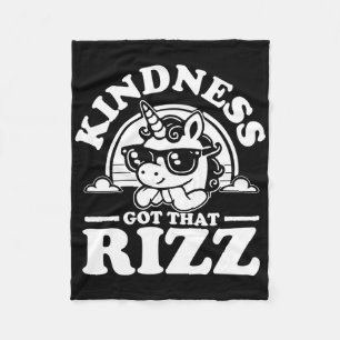 Kindness Anti Bullying Week Einhorn Got Rizz Stick Fleecedecke