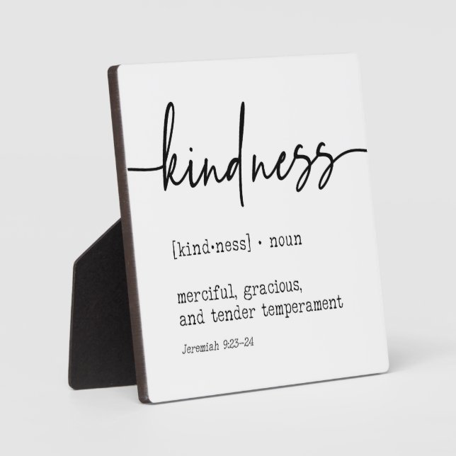 Kindness Definition Jeremiah 9:23 Christliches Zei Fotoplatte (Vorderseite)